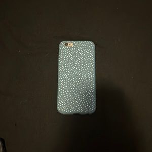 Blue and white polka dot phone case for iPhone 6s still in good quality.